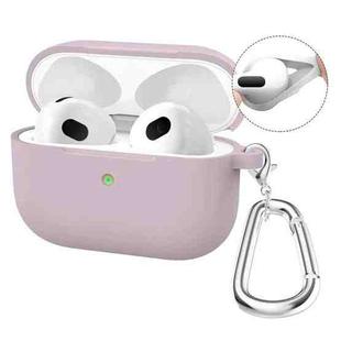 For Apple AirPods 4 2024 ENKAY Hat-Prince Thickened Silicone Case with Hook and Anti-lost Silicone Earbuds(Purple)