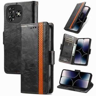 For Oukitel C53 CaseNeo Splicing Dual Magnetic Buckle Leather Phone Case(Black)