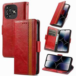 For Oukitel C53 CaseNeo Splicing Dual Magnetic Buckle Leather Phone Case(Red)