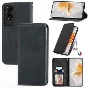 For TCL 50 5G Retro Skin Feel Magnetic Flip Leather Phone Case(Black)