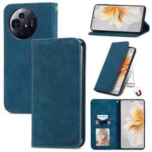 For TCL 50 Pro NxtPaper Retro Skin Feel Magnetic Flip Leather Phone Case(Blue)