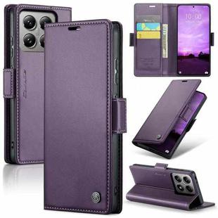 For Xiaomi 14T CaseMe 023 Butterfly Buckle Litchi Texture RFID Anti-theft Leather Phone Case(Purple)