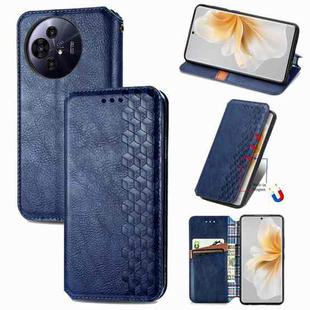 For TCL 50 Pro NxtPaper Cubic Grid Pressed Magnetic Leather Phone Case(Blue)