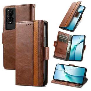 For TCL 50 5G CaseNeo Splicing Dual Magnetic Buckle Leather Phone Case(Brown)