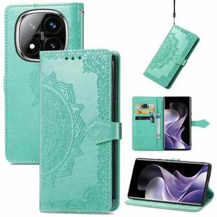 For Xiaomi Redmi Note 14 Pro 5G Mandala Flower Embossed Leather Phone Case(Green)
