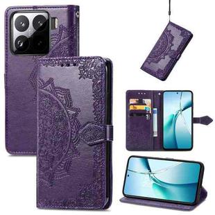 For Xiaomi 15 Mandala Flower Embossed Leather Phone Case(Purple)