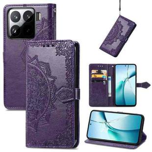 For Xiaomi 15 Pro Mandala Flower Embossed Leather Phone Case(Purple)