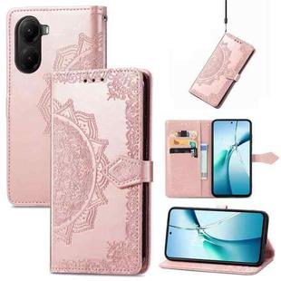 For Redmi Turbo 4 Mandala Flower Embossed Leather Phone Case(Rose Gold)