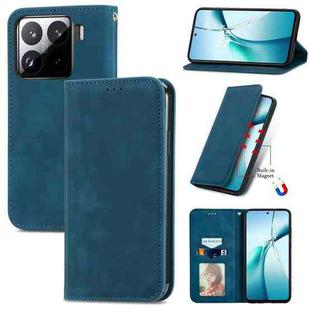 For Xiaomi 15 Pro Retro Skin Feel Magnetic Flip Leather Phone Case(Blue)