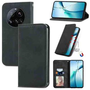 For Xiaomi 15 Ultra Retro Skin Feel Magnetic Flip Leather Phone Case(Black)