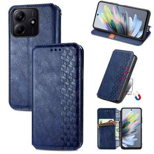 For Xiaomi Redmi Note 14 5G Cubic Grid Pressed Magnetic Leather Phone Case(Blue)