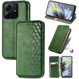 For Xiaomi Redmi Note 14 5G Cubic Grid Pressed Magnetic Leather Phone Case(Green)