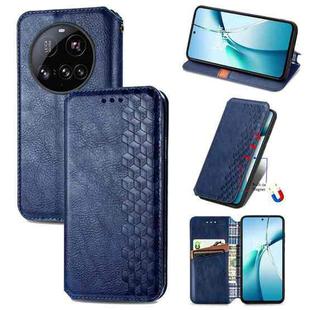 For Xiaomi 15 Ultra Cubic Grid Pressed Magnetic Leather Phone Case(Blue)