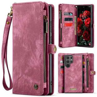 For Samsung Galaxy S25 Ultra 5G CaseMe 008 Detachable Multifunctional Leather Phone Case(Wine Red)