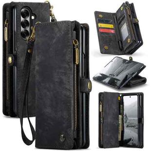 For Samsung Galaxy Z Fold7 CaseMe 008 Detachable Multifunctional Leather Phone Case(Black)