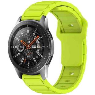 For Samsung Galaxy Watch 22mm I-Shaped Silicone Watch Band(Lime Green)