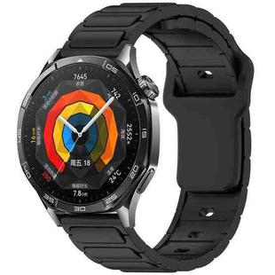 For Huawei Watch 22mm I-Shaped Silicone Watch Band(Black)