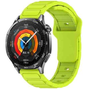 For Huawei Watch 22mm I-Shaped Silicone Watch Band(Lime Green)