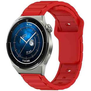 For Huawei Watch 20mm I-Shaped Silicone Watch Band(Red)