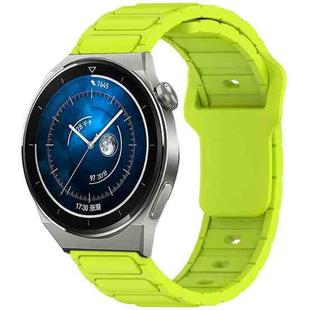 For Huawei Watch 20mm I-Shaped Silicone Watch Band(Lime Green)