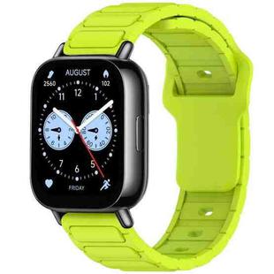 For Xiaomi Watch 22mm I-Shaped Silicone Watch Band(Lime Green)