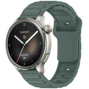 For Amazfit 22mm I-Shaped Silicone Watch Band(Green)