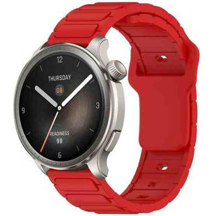 For Amazfit 22mm I-Shaped Silicone Watch Band(Red)