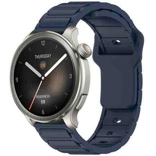 For Amazfit 22mm I-Shaped Silicone Watch Band(Midnight Blue)