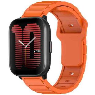 For Amazfit 20mm I-Shaped Silicone Watch Band(Orange)