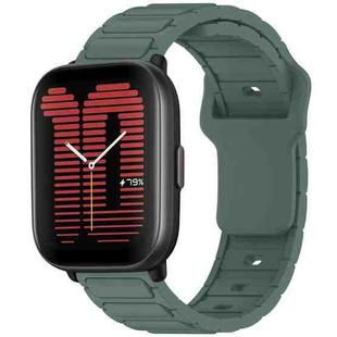 For Amazfit 20mm I-Shaped Silicone Watch Band(Green)