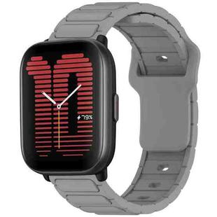 For Amazfit 20mm I-Shaped Silicone Watch Band(Grey)