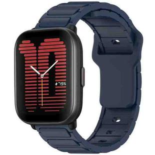 For Amazfit 20mm I-Shaped Silicone Watch Band(Midnight Blue)