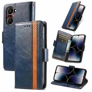 For vivo Y37 CaseNeo Splicing Dual Magnetic Buckle Leather Phone Case(Blue)