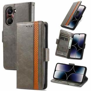 For vivo Y37 CaseNeo Splicing Dual Magnetic Buckle Leather Phone Case(Gray)