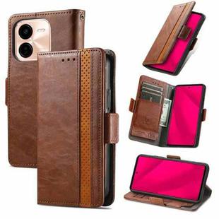 For vivo Y37 Pro CaseNeo Splicing Dual Magnetic Buckle Leather Phone Case(Brown)