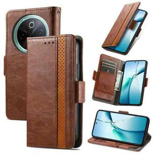 For vivo Y300 Pro CaseNeo Splicing Dual Magnetic Buckle Leather Phone Case(Brown)