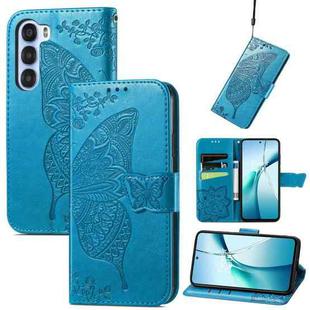 For ZTE Nubia S 5G Butterfly Love Flower Embossed Leather Phone Case(Blue)
