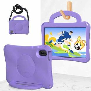 For Honor Pad V7 11 2021 Handle Football Shaped EVA Shockproof Tablet Case(Light Purple)