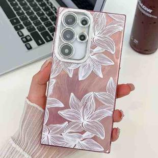 For Samsung Galaxy S24 Ultra 5G Electroplating Flowers Plants Texture TPU Phone Case(Sketch Lily FL9)