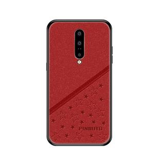 PINWUYO Full Coverage Waterproof Shockproof PC+TPU+PU Protective Case for Oneplus7 pro(Red)