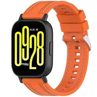 For Redmi Watch 5 Active / Watch 5 Lite Quick Release Two Side Stitching Silicone Watch Band(Orange)