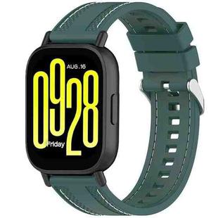 For Redmi Watch 5 Active / Watch 5 Lite Quick Release Two Side Stitching Silicone Watch Band(Olive Green)