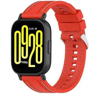 For Redmi Watch 5 Active / Watch 5 Lite Quick Release Two Side Stitching Silicone Watch Band(Red)