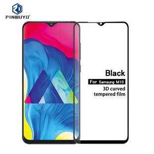 PINWUYO 9H 3D Curved Tempered Glass Film for Galaxy M10 （black）
