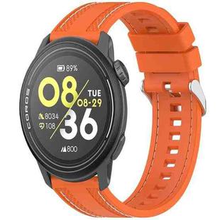 For COROS Pace 3 Quick Release Two Side Stitching Silicone Watch Band(Orange)