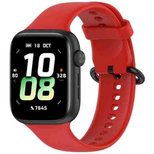 For Honor Watch 5 Solid Color Soft Silicone Watch Band(Red)