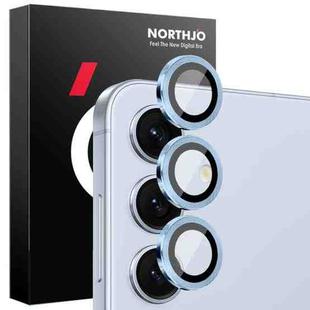 For Samsung Galaxy S25 5G NORTHJO Camera Lens Protector CD Metal Ring Tempered Glass Film(Blue)
