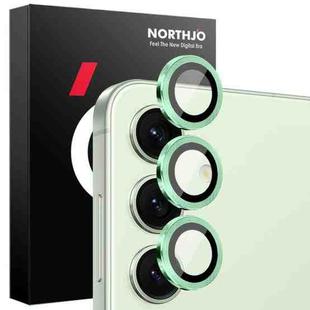 For Samsung Galaxy S25 5G NORTHJO Camera Lens Protector CD Metal Ring Tempered Glass Film(Green)
