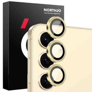 For Samsung Galaxy S25 5G NORTHJO Camera Lens Protector CD Metal Ring Tempered Glass Film(Gold)