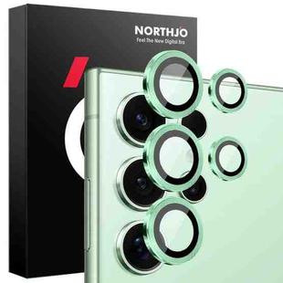 For Samsung Galaxy S25 Ultra 5G NORTHJO Camera Lens Protector CD Metal Ring Tempered Glass Film(Green)